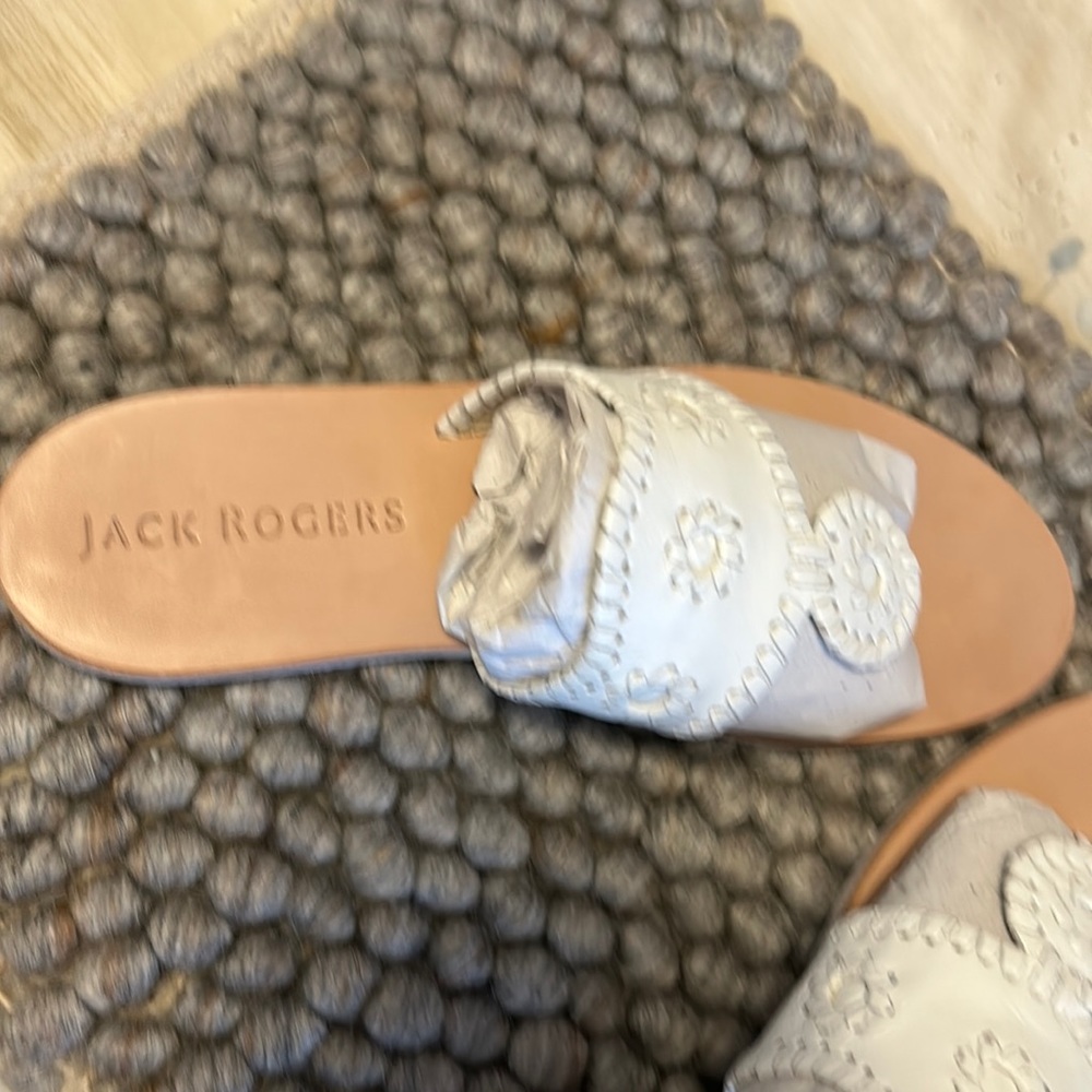Jack Rogers, white sandals